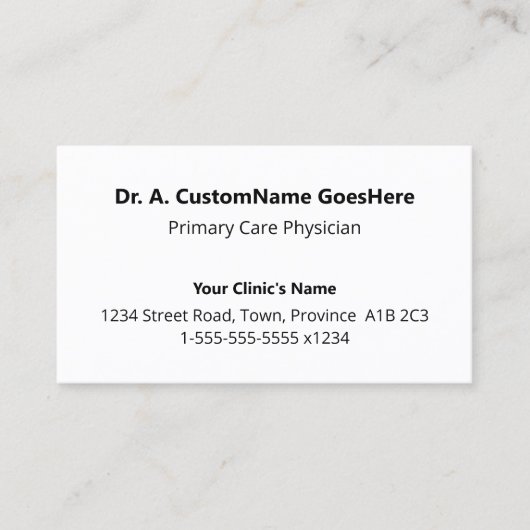 Carte de visite modeste, minimal et simple (Devant)