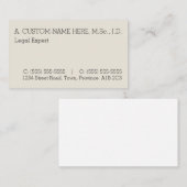 Carte de visite modeste, simple et basique (Devant / Derrière)