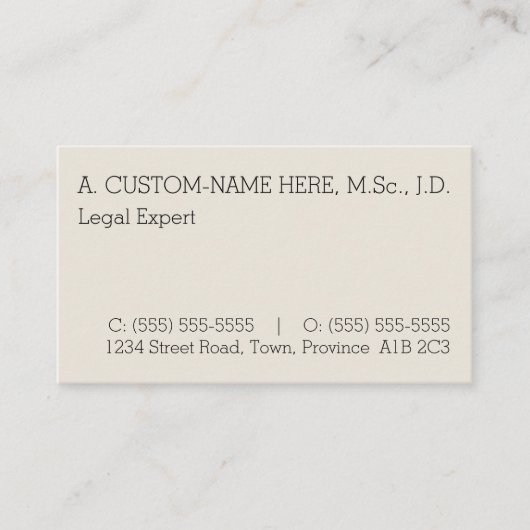 Carte de visite modeste, simple et basique (Devant)