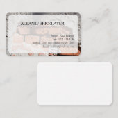 Carte de visite modifiable ALBANIL/ MAÇON (Devant / Derrière)