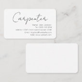 Carte de visite modifiable CARPENTER (Devant / Derrière)
