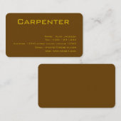 Carte de visite modifiable CARPENTER (Devant / Derrière)