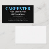 Carte de visite modifiable de menuisier moderne gr (Devant / Derrière)