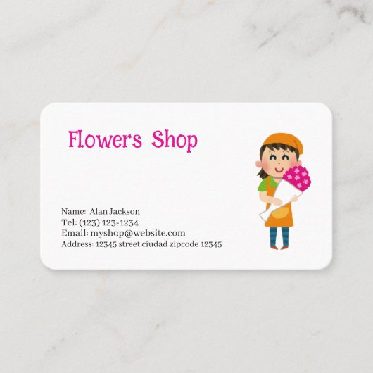 Carte de visite modifiable des services de magasin (Devant)