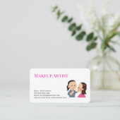 carte de visite modifiable des services de maquill (Debout devant)