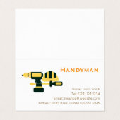 carte de visite modifiable des services handiman (Extérieur déplié)