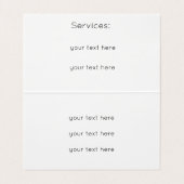 carte de visite modifiable des services handiman (Intérieur déplié)