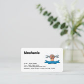 carte de visite modifiable des services mécaniques (Debout devant)