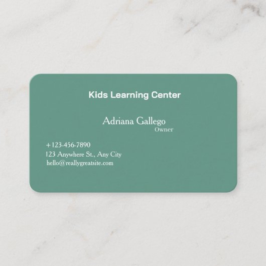 carte de visite modifiable pour centre d'apprentis (Devant)