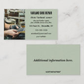 Carte de visite modifiable pour réparation de chau (Devant / Derrière)