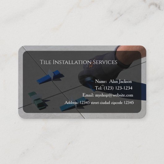 Carte de visite modifiable pour services d'install (Devant)