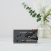 Carte de visite modifiable pour services d'install (Debout devant)