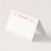 carte de visite modifiable psychologie  (Dos)