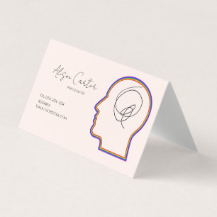 carte de visite modifiable psychologie