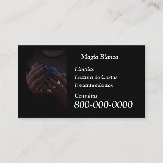 Carte De Visite Modifiable, Service de lecture de cartes, Tarot , (Devant)