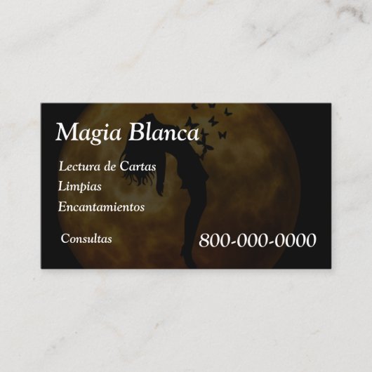 Carte De Visite Modifiable, Service de lecture de cartes, Tarot , (Devant)