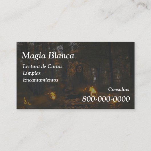 Carte De Visite Modifiable, Service de lecture de cartes, Tarot , (Devant)