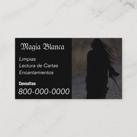 Carte De Visite Modifiable, Service de lecture de cartes, Tarot , (Devant)