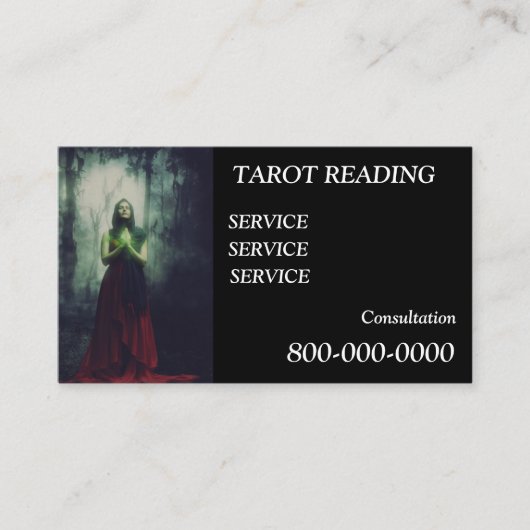 Carte De Visite Modifiable, Service de lecture de cartes, Tarot, M (Devant)