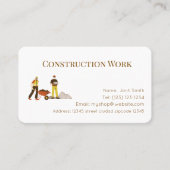 Carte de visite modifiable services de constructio (Devant)