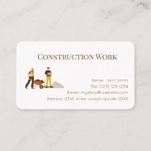 Carte de visite modifiable services de constructio
