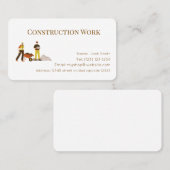Carte de visite modifiable services de constructio (Devant / Derrière)