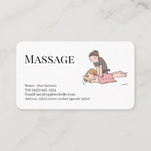 carte de visite modifiable services de massage
