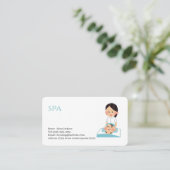 carte de visite modifiable services de spa (Debout devant)