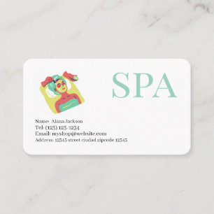 carte de visite modifiable services de spa