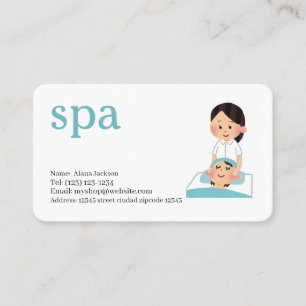 carte de visite modifiable services spa
