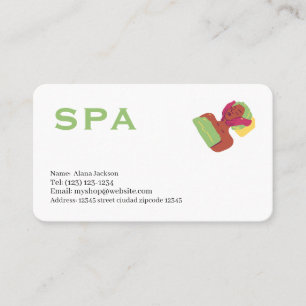 carte de visite modifiable services spa