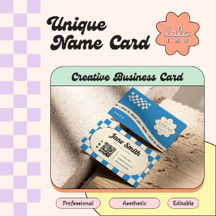 Carte de visite modifiable Super Cobalt pour Studi