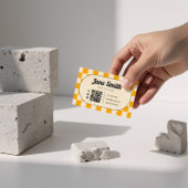 Carte de visite modifiable Super orange pour Studi