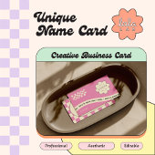 Carte de visite modifiable Super rose pour Studio