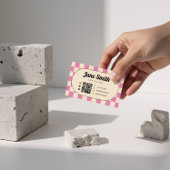 Carte de visite modifiable Super rose pour Studio