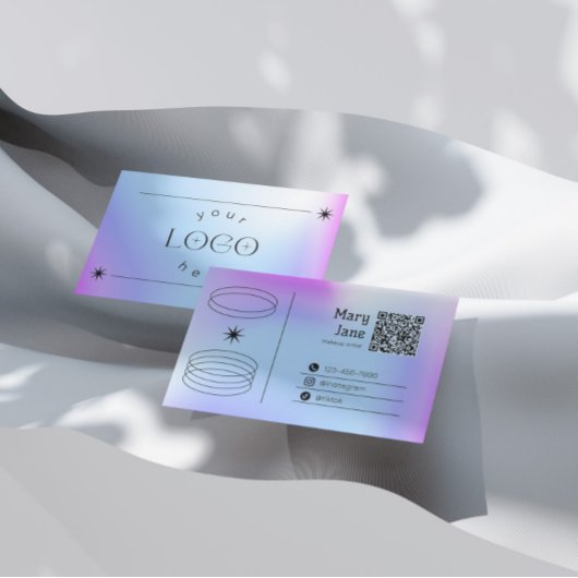 Carte de visite modifiable tendance dégradable ble