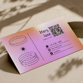 Carte de visite modifiable tendance dégradé rose
