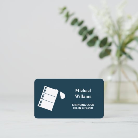 Carte De Visite Modification de l'huile d'auto (Debout devant)