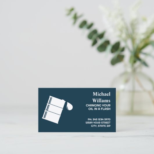 Carte De Visite Modification de l'huile d'auto (Debout devant)