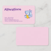 Carte De Visite Modifications (Devant / Derrière)