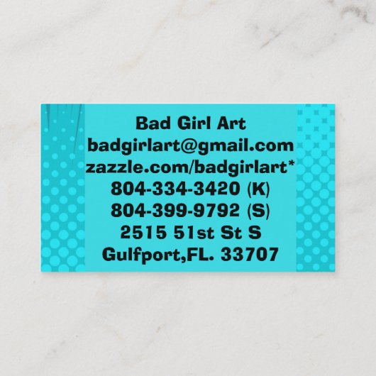 Carte de visite-modifier pour s'adapter à vos prop (Dos)