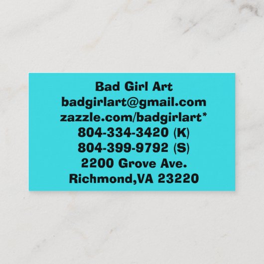 Carte de visite-modifier pour s'adapter à vos prop (Dos)