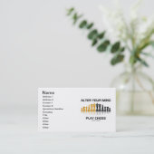 Carte De Visite Modifier Votre Esprit Jouer aux échecs (jeu d'éche (Debout devant)