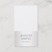 Carte De Visite Modish Sleek Silver Design professionnel Plain (Devant)