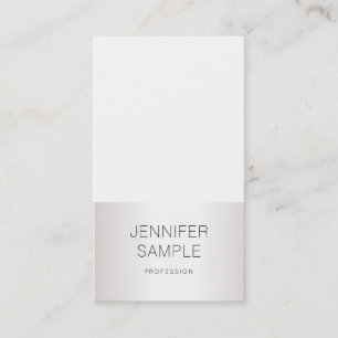 Carte De Visite Modish Sleek Silver Design professionnel Plain