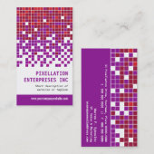 Carte De Visite Modulation pourpre de pixel de rouille (Devant / Derrière)