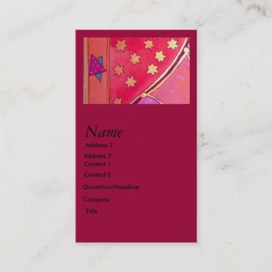 Carte De Visite Mogen David (Devant)