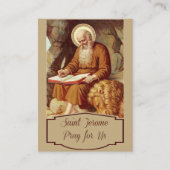 Carte De Visite Moine de stylo d'écriture sainte de Jerome de (Devant)