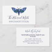 Carte De Visite Mois Bleu Sur Main Blanche (Devant / Derrière)