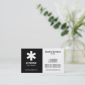 Carte De Visite Moitié et demi (astérisque) - noir et blanc (Debout devant)